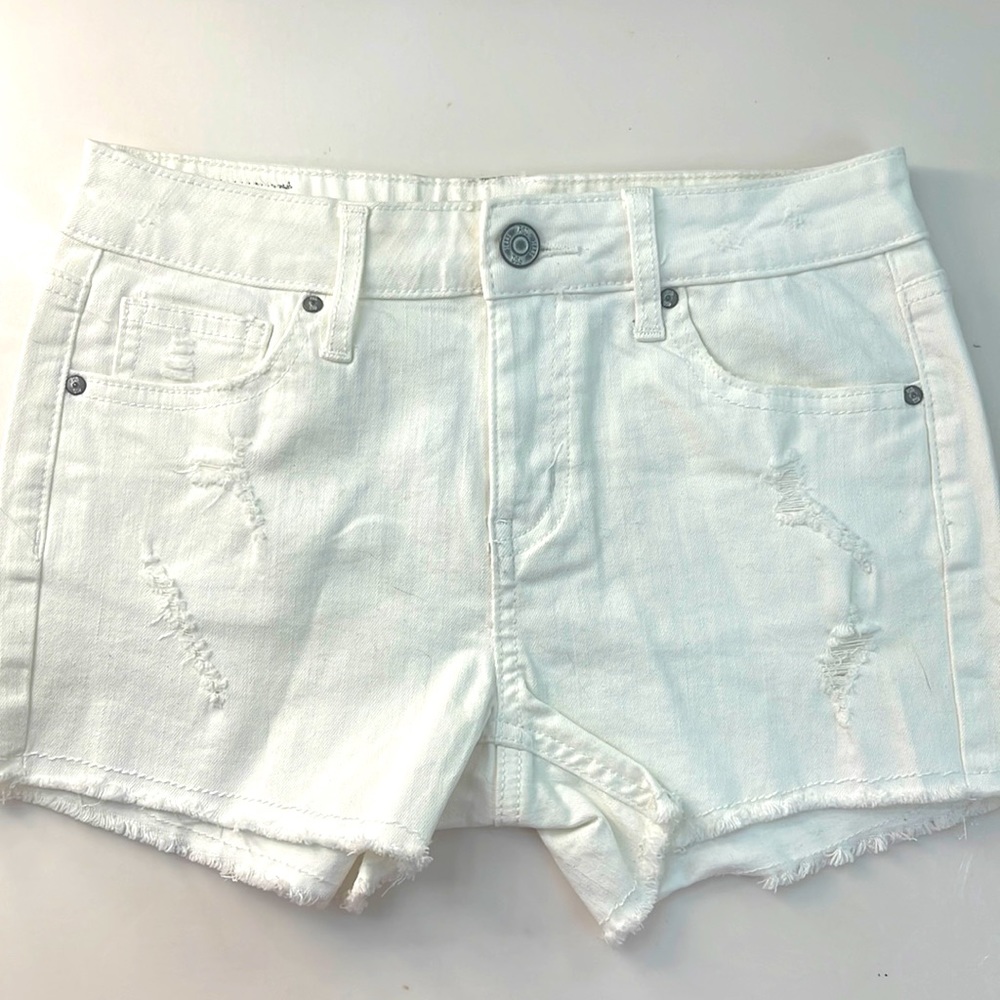 White Jean shorts